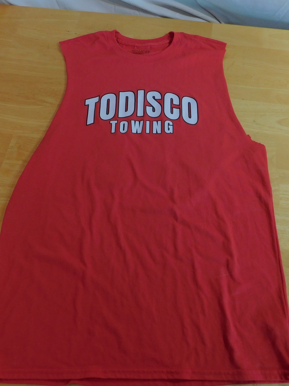 Gildan Red Todisco Towing Mens Tank Top